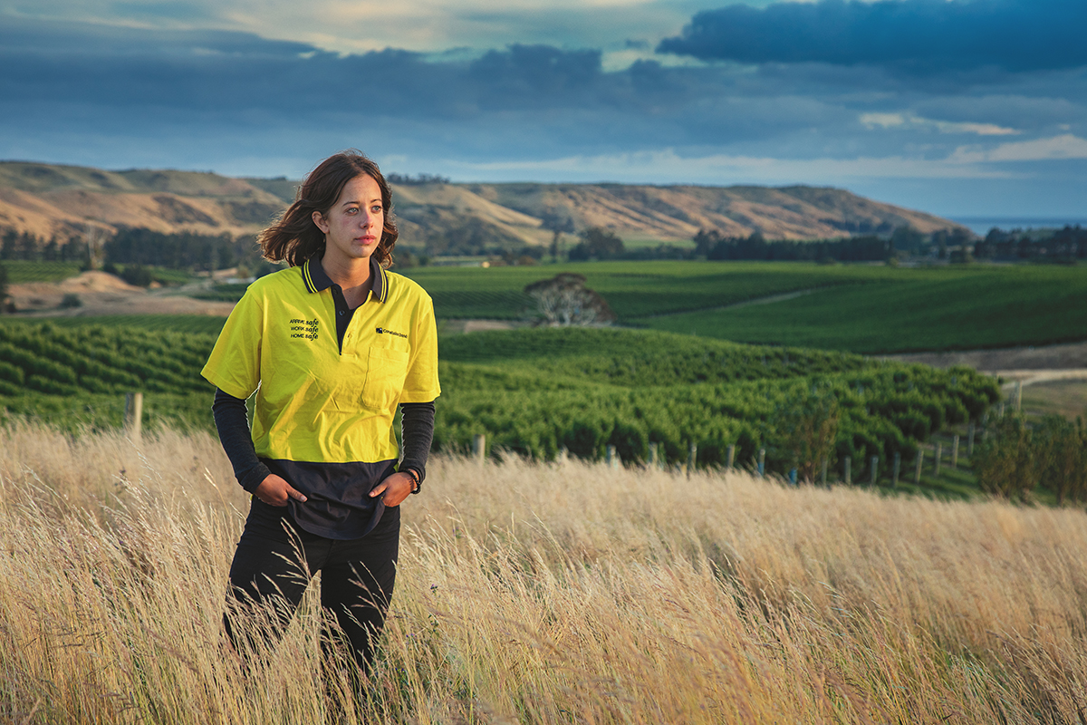 Katie Bruce standing in a field