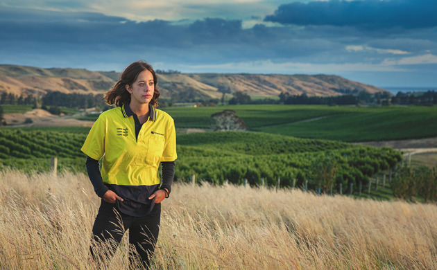Katie Bruce standing in a field