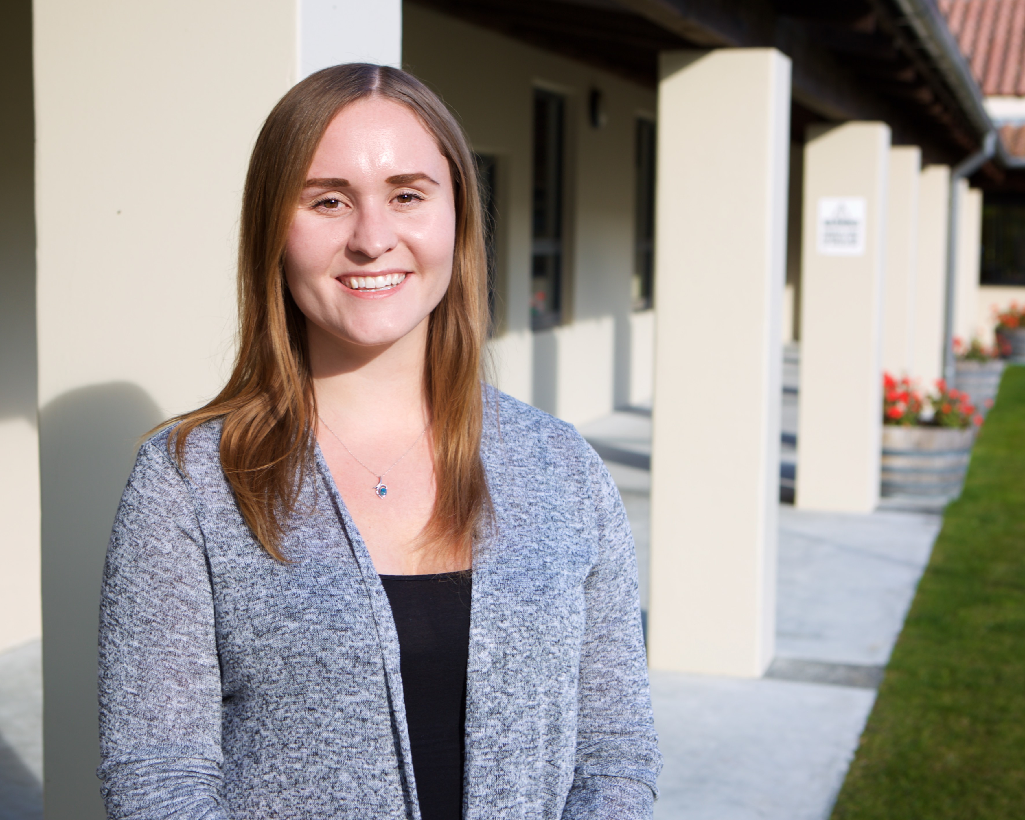 Woman smiling for staff photo