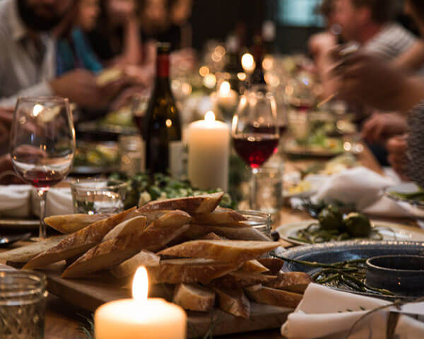 Bread on a table at Greystone Wines