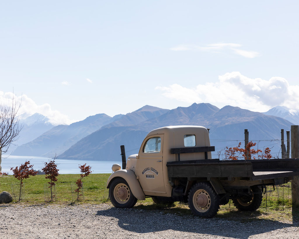 Pick up truck at Rippon Winery