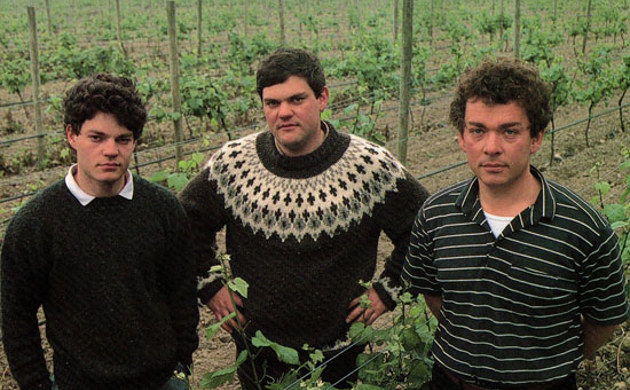 The young giesen brothers at their vineyard