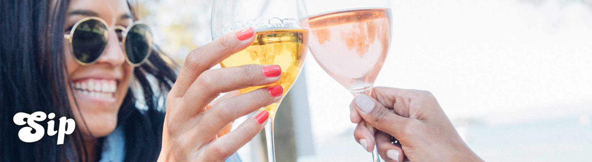 Woman cheersing with wine