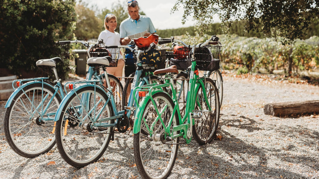two people by bikes