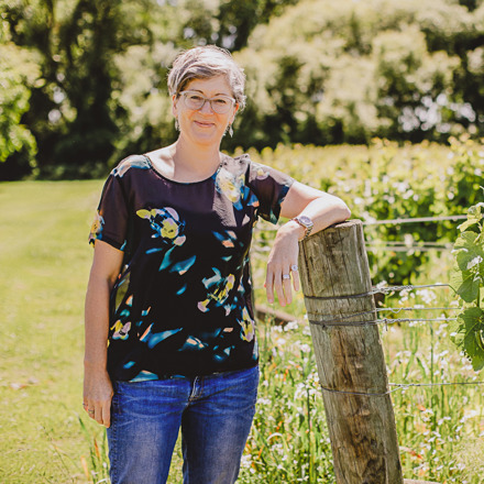 Jules Taylor in Vineyard