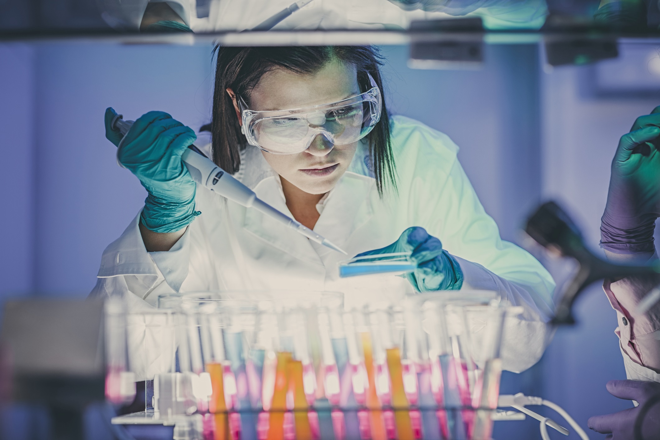Stock photo of woman in laboratory